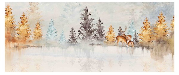 Slika - Akvarel šuma (120x50 cm)