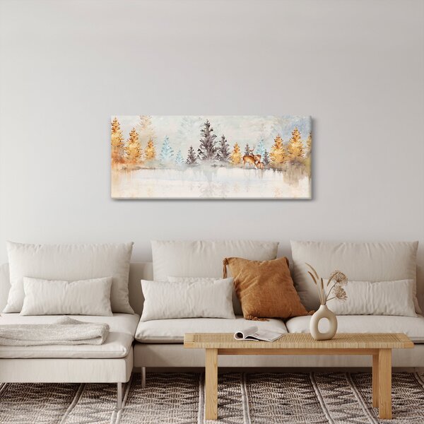 Slika - Akvarel šuma (120x50 cm)