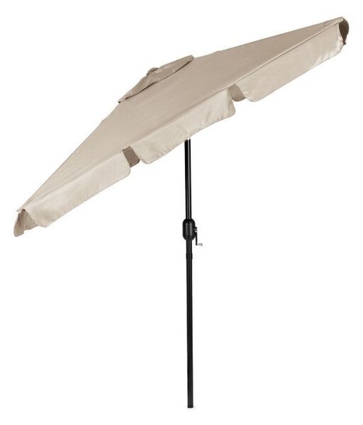 Elegantni vrtni suncobran s podesivim nagibom 200x130 cm Siva