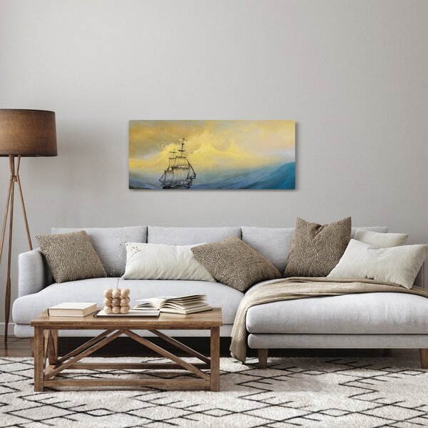 Slika - Slikani brodovi na moru (120x50 cm)
