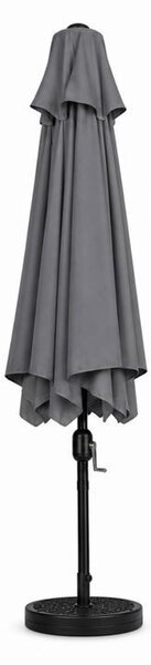 Elegantni vrtni suncobran s podesivim nagibom 200x130 cm Siva