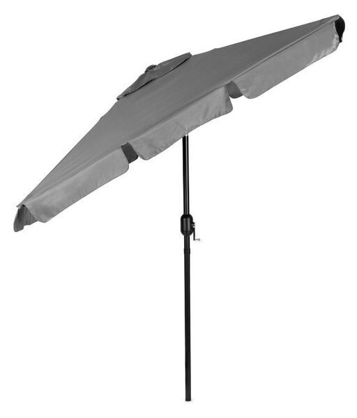 Elegantni vrtni suncobran s podesivim nagibom 200x130 cm Siva