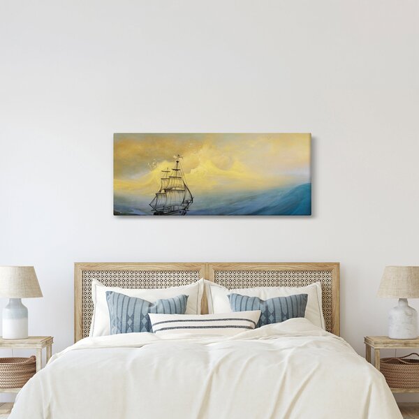 Slika - Slikani brodovi na moru (120x50 cm)