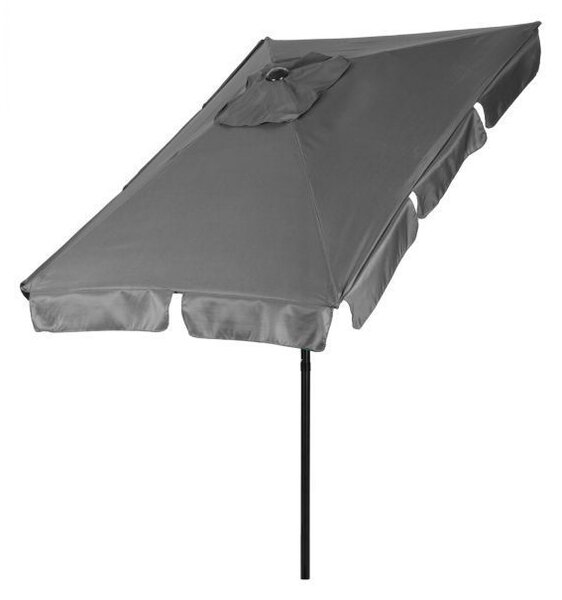Elegantni vrtni suncobran s podesivim nagibom 200x130 cm Siva