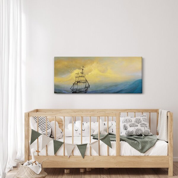 Slika - Slikani brodovi na moru (120x50 cm)