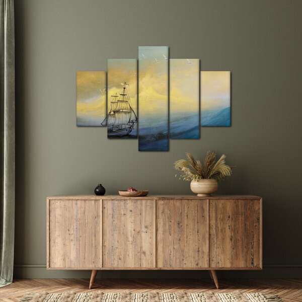 Slika - Slikani brodovi na moru (150x105 cm)