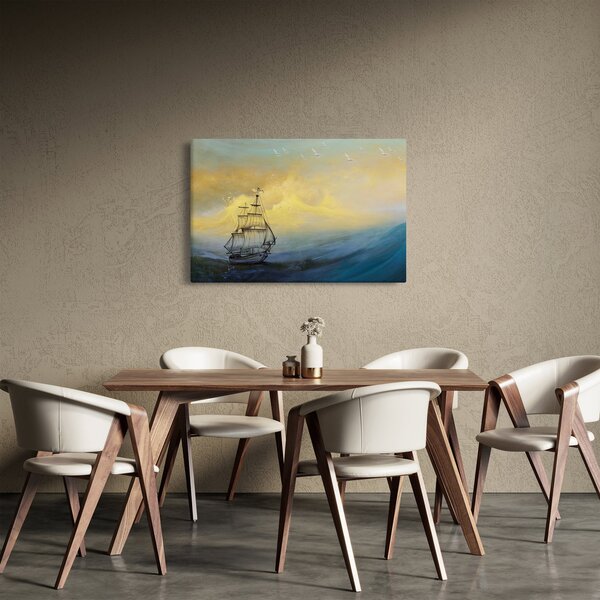 Slika - Slikani brodovi na moru (90x60 cm)