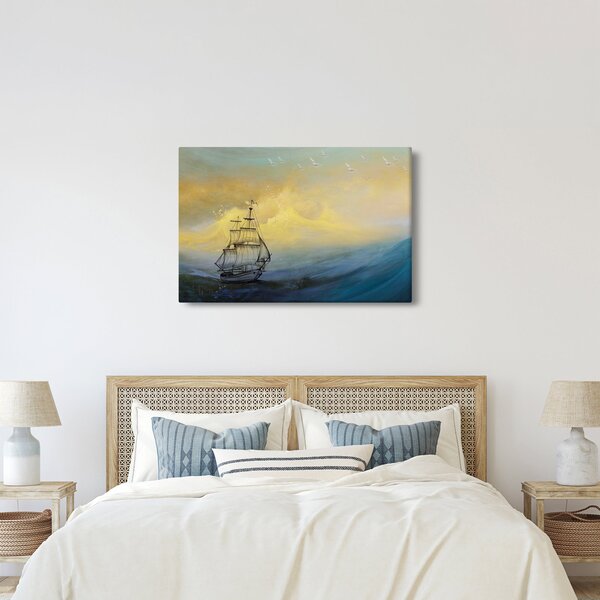 Slika - Slikani brodovi na moru (90x60 cm)