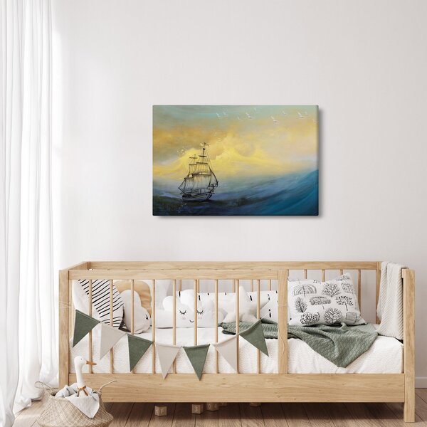 Slika - Slikani brodovi na moru (90x60 cm)