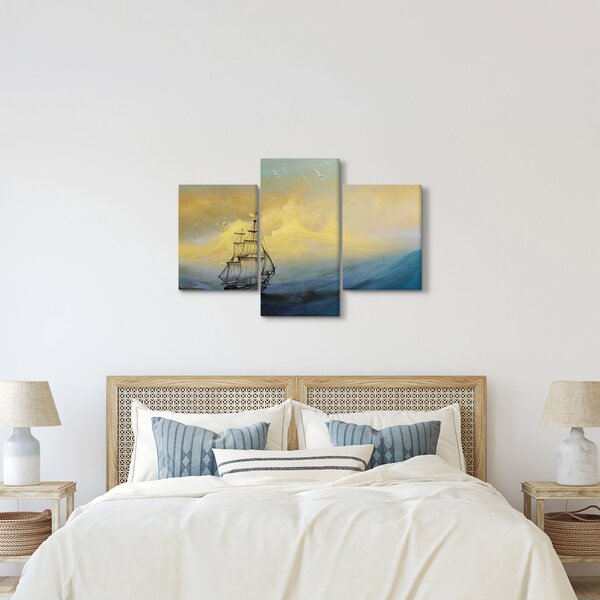 Slika - Slikani brodovi na moru (90x60 cm)