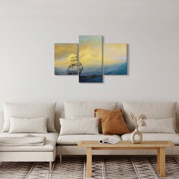 Slika - Slikani brodovi na moru (90x60 cm)