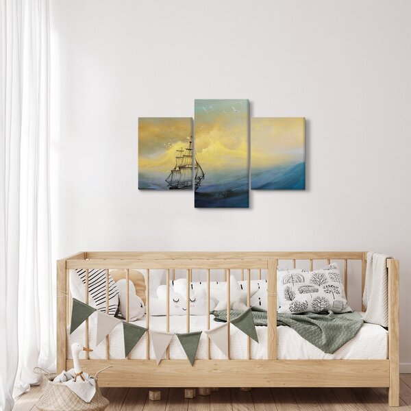 Slika - Slikani brodovi na moru (90x60 cm)
