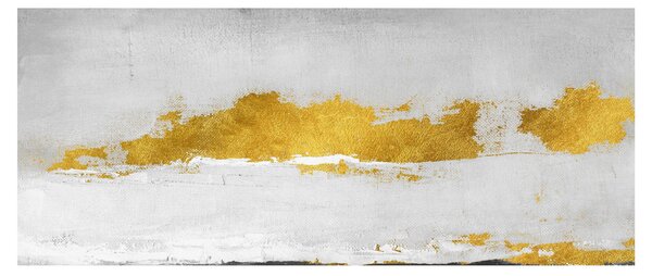 Slika - Zlatni i sivi potezi (120x50 cm)