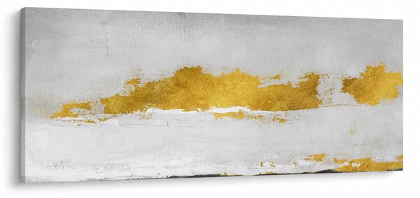 Slika - Zlatni i sivi potezi (120x50 cm)