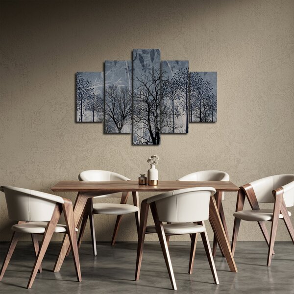 Slika - Siluete stabala s lišćem (150x105 cm)