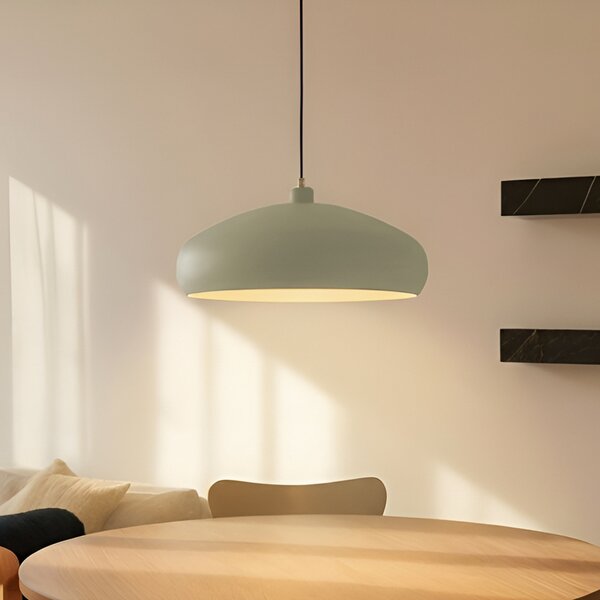 Lindby Viseća lampa Elover, svijetlo zelena, Ø 45 cm, željezo, prigušiva, Zelena, Dnevni boravak/blagovaonica, Metal