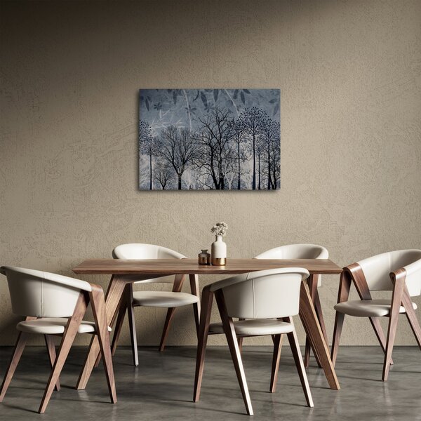 Slika - Siluete stabala s lišćem (70x50 cm)