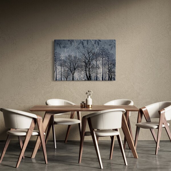 Slika - Siluete stabala s lišćem (90x60 cm)