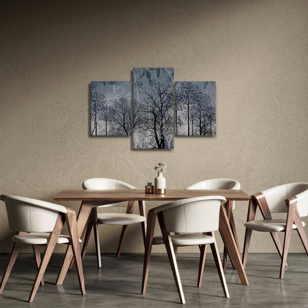 Slika - Siluete stabala s lišćem (90x60 cm)