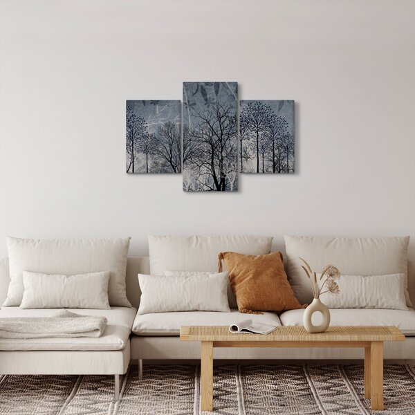 Slika - Siluete stabala s lišćem (90x60 cm)