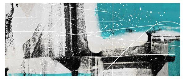 Slika - Tirkizna apstrakcija (120x50 cm)