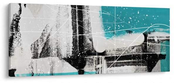 Slika - Tirkizna apstrakcija (120x50 cm)