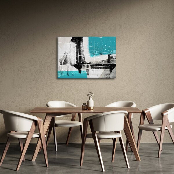 Slika - Tirkizna apstrakcija (70x50 cm)