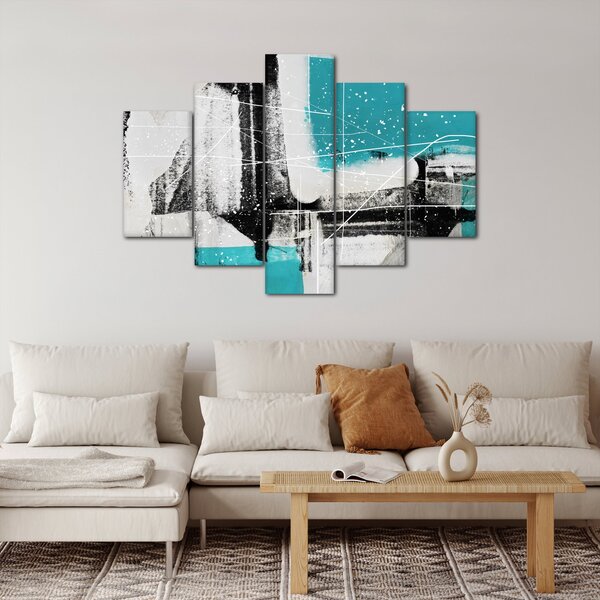 Slika - Tirkizna apstrakcija (150x105 cm)