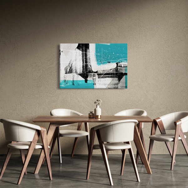 Slika - Tirkizna apstrakcija (90x60 cm)