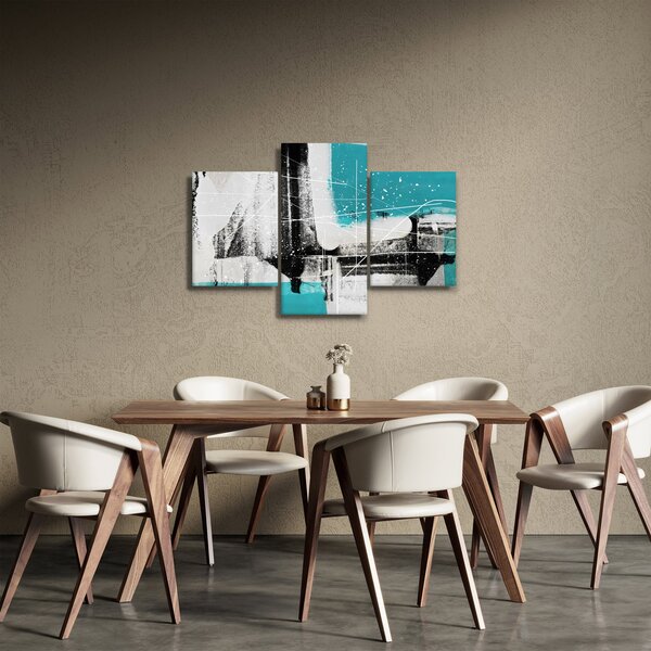 Slika - Tirkizna apstrakcija (90x60 cm)