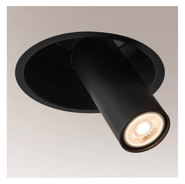 Shilo 7806 - Ugradbena stropna svjetiljka YAKUMO 1xGU10/15W/230V pr. 18,3 cm crna