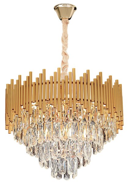 Visilica s kristalima G062-CP 50CM GOLD