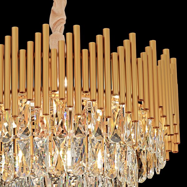 Visilica s kristalima G062-CP 50CM GOLD
