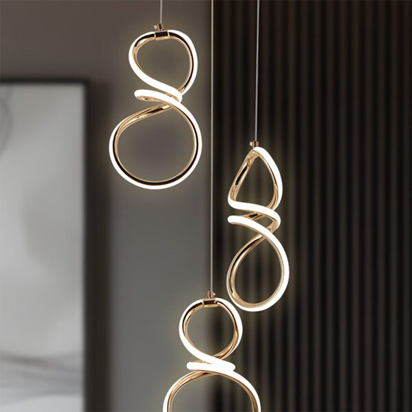 Viseća LED lampa G073-3CPR Gold