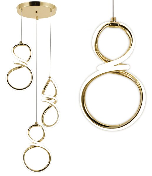 Viseća LED lampa G073-3CPR Gold