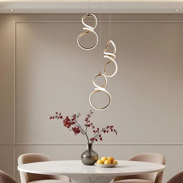 Viseća LED lampa G073-3CPR Gold