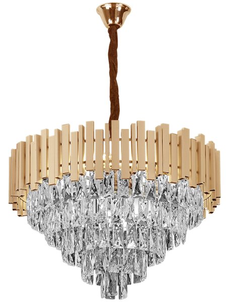 Visilica s kristalima G052-CP 60CM GOLD