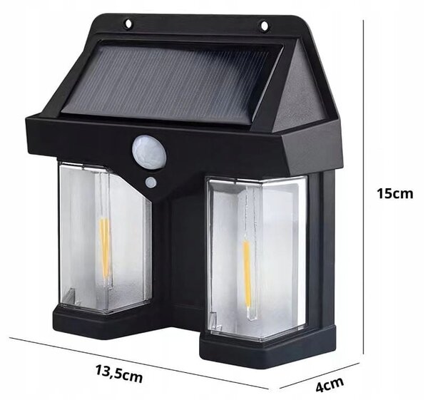 Solarna LED zidna svjetiljka sa senzorom pokreta 1200LM