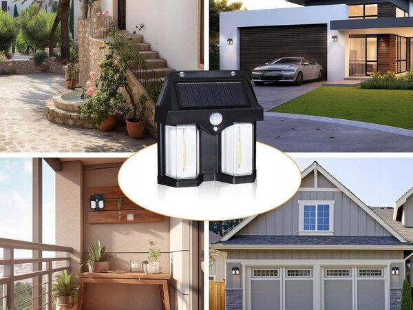 Solarna LED zidna svjetiljka sa senzorom pokreta 1200LM