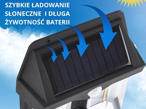 Solarna LED zidna svjetiljka sa senzorom pokreta 1200LM