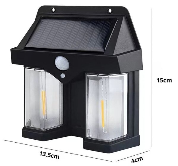Solarna LED zidna svjetiljka sa senzorom pokreta 1200LM