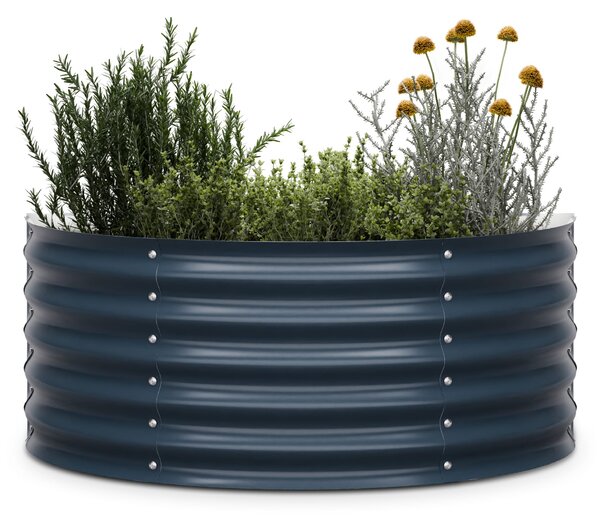 Blumfeldt High Grow Half Circle, polukružna povišena gredica, 105x43x60 cm, izrađena od valovitog čeličnog lima, jednostavna za sastavljanje, otporna na hrđu i mraz
