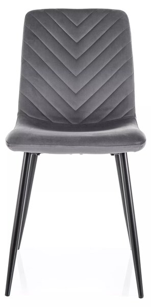 Blagovaonska stolica DAREN VELVET siva