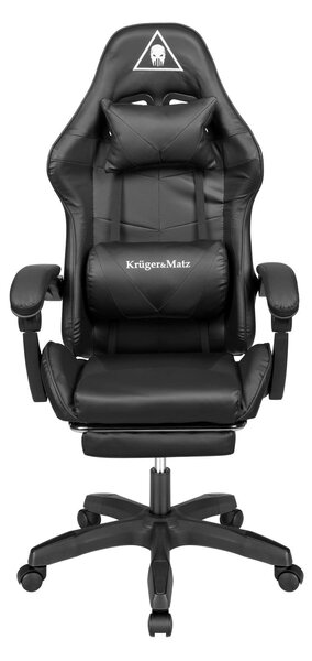 Podesiva tapecirana računalna stolica za igranje s nogama GX-150 Black