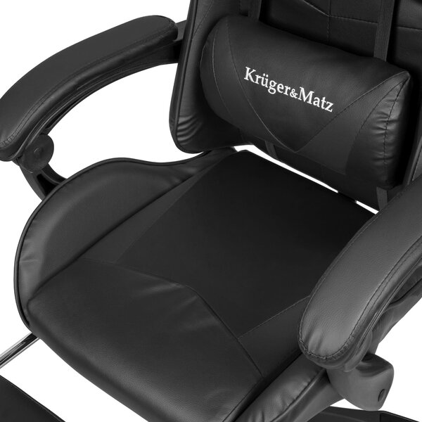 Podesiva tapecirana računalna stolica za igranje s nogama GX-150 Black
