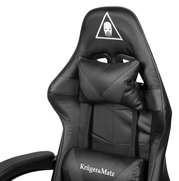 Podesiva tapecirana računalna stolica za igranje s nogama GX-150 Black