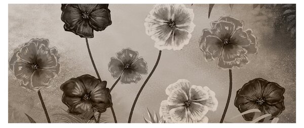 Slika - Crtež cvijeća (120x50 cm)
