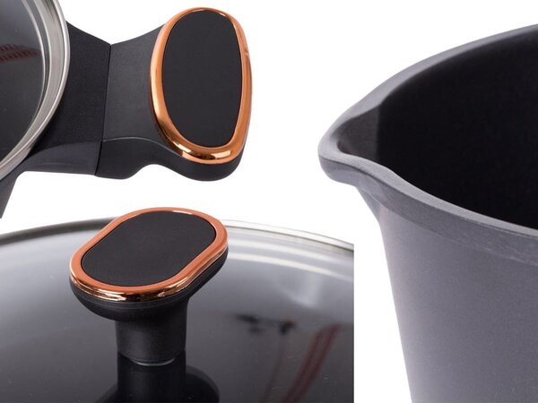 Vrhunski aluminij. duboki lonac sa poklopcem za indukciju 4.5l