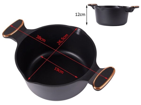 Vrhunski aluminij. duboki lonac sa poklopcem za indukciju 4.5l