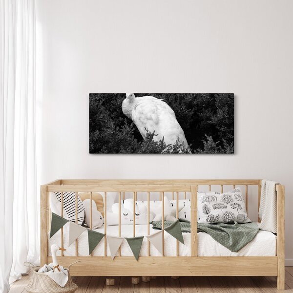 Slika - Paun, crno-bijela (120x50 cm)